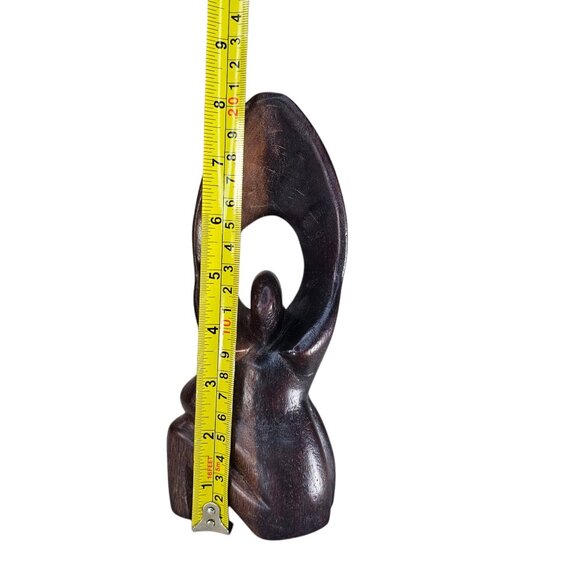 Hand-Carved Abstract Wooden Sculpture Of Woman Figure - Picture 9 of 10